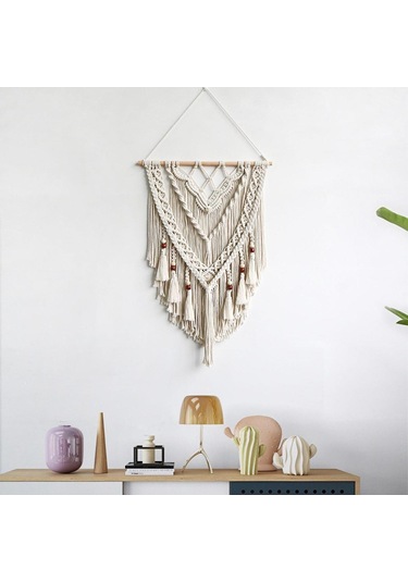 Homyl Boncuklu Bohem Goblen Duvar Dekoru Dokuma Yılbaşı