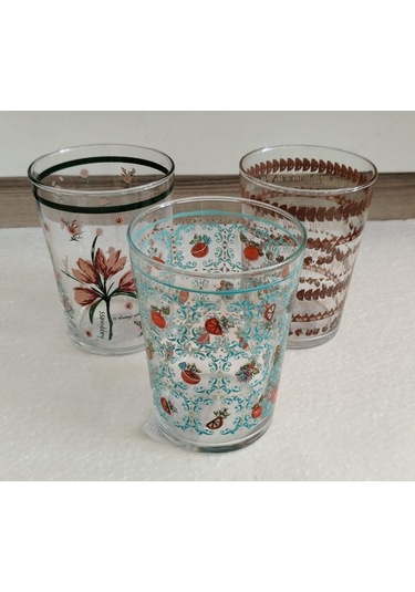 Rak Le Dekorlu Cam Meşrubat,su Bardağı 510 Cc - 3'lü Set Şeffaf