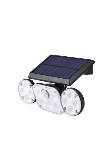 Vkemall 78led Güneş Enerjili Üç Aynalı Duvar Lambası, 3 Çalışma Modu, Ip65 Su Geçirmez, 3-5m Ir Sensörlü, 6000-6500k Işık Diğer