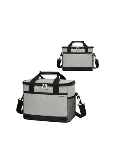 Lıcorıce Açık Taşınabilir Piknik Yalıtım Soğutma Çanta-s Gri