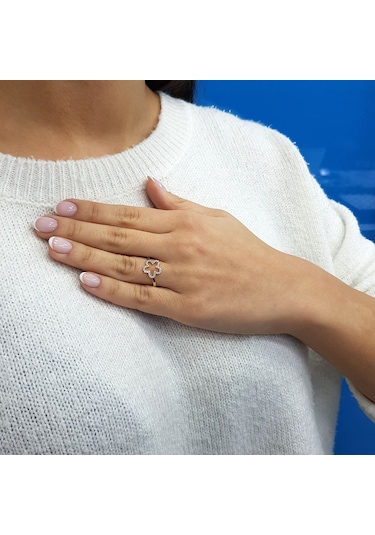 Lova Pırlanta Çiçek Yüzük - 1040405