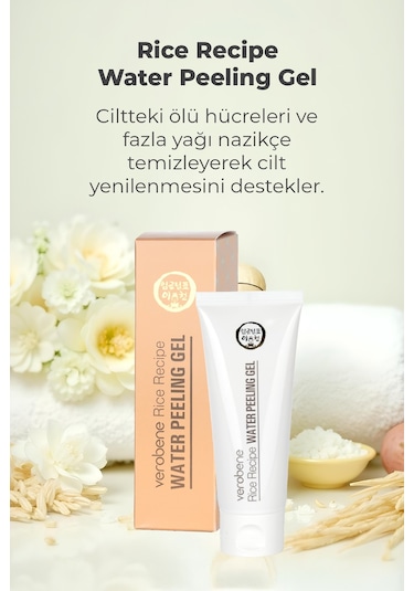 Verobene Rice Recipe Water Peeling Pirinç Özlü Temizleme Jeli Kore 100 ML
