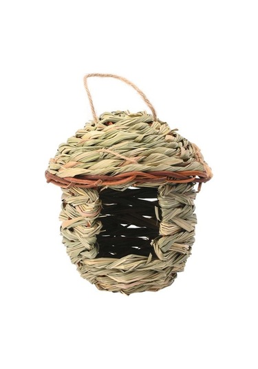 Shineyee Üreticiler Toptan El Yapımı Hasır Kuş Yuvası Anaokulu El Yapımı Dekorasyon Açık Kuş Yuvası Ebegümeci Otu Kuş Kafesi 11 22-43