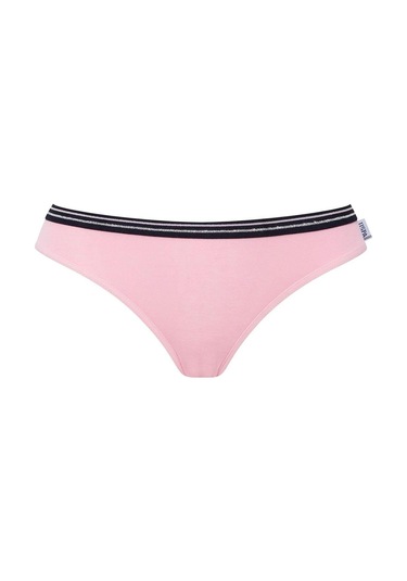 U.s Polo Assn. 66422 Kadın Pamuklu 3'lü Slip Külot-pembe&gri&lacivert mix color