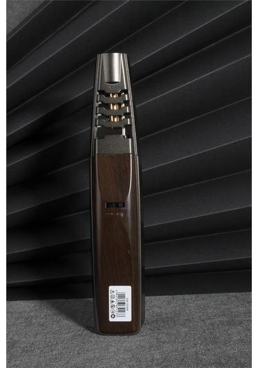 Silvio Monetti Kahverengi Renk Güçlü Ahşap Desen Metal Başlık Pürmüz Gazlı Çakmak 24csm898mr03