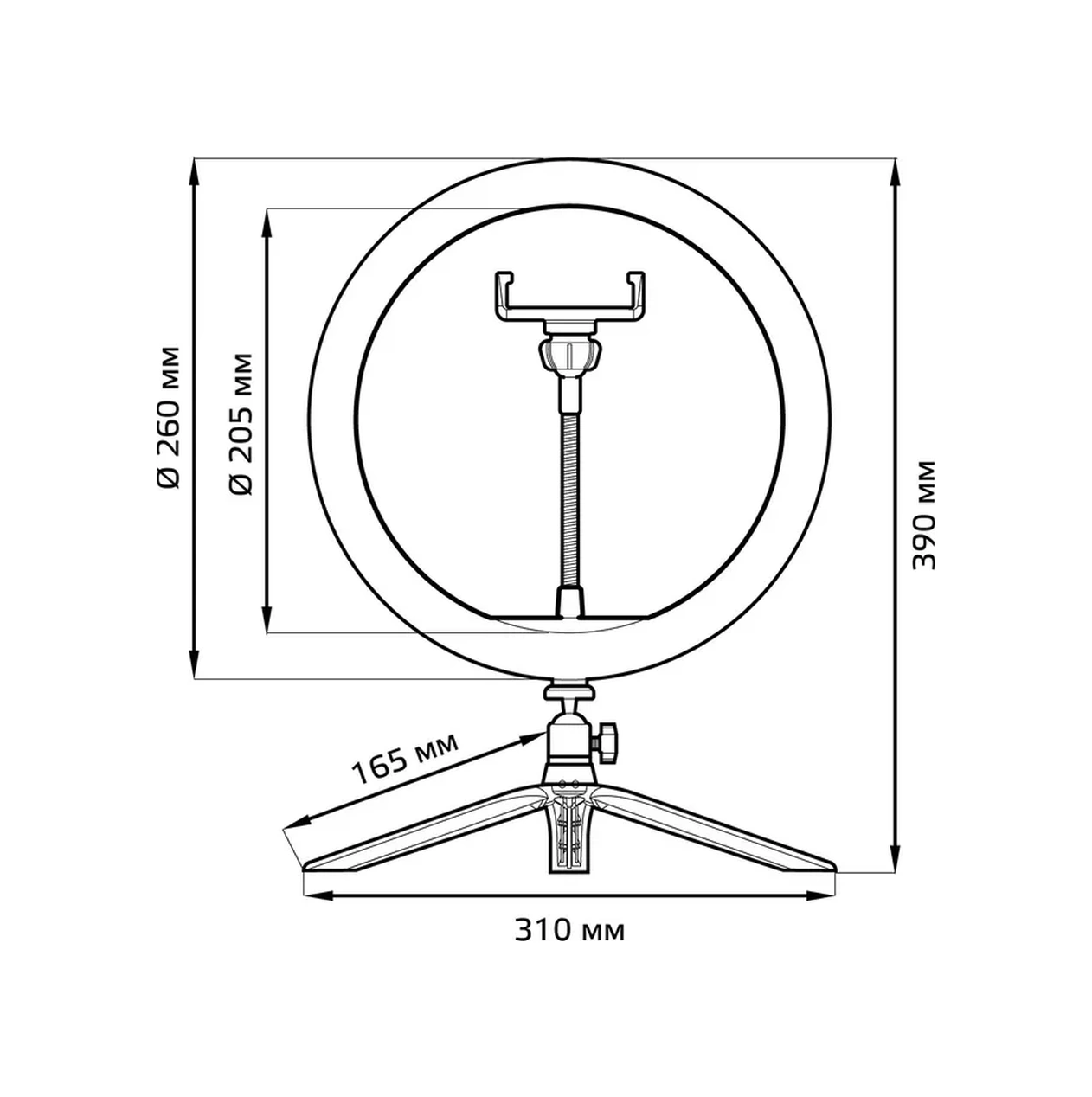 Gauss Telefon İçin Tripodlu Masaüstü Led Usb Halka Lamba 307451675