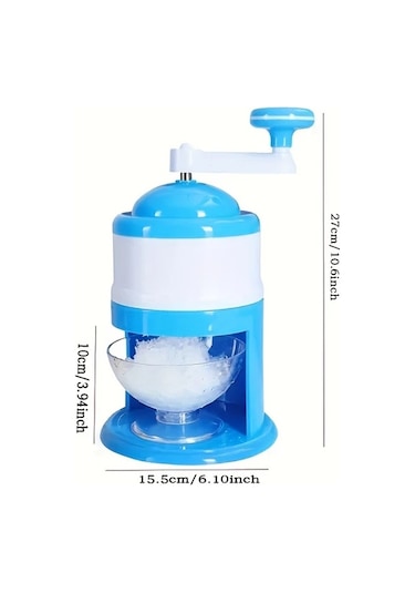 Fochsia Mavi Manuel Buz Kıyma Makinesi - Dondurmalar Smoothieler Ve Partiler İçin Mükemmel