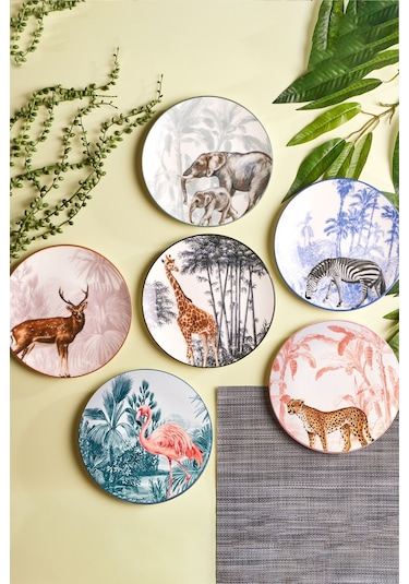 Karaca  Jungle 6 Parça Pasta Takımı 19 cm