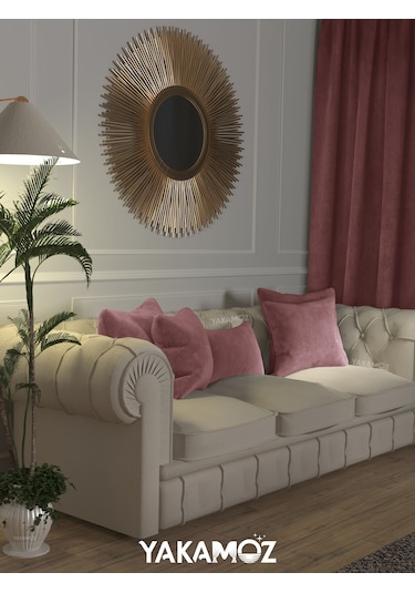 Br Yakamoz Lavanta Pembesi Kırlent , Yastık Kılıfı Kadife Görünümlü Velvet Touch Serisi Lavanta Pembesi