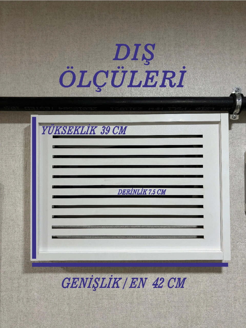 Sigorta Saklama Kutusu Dekoratif Elektrik Pano Saklama Kutusu Sürgülü Duvar Düzenleyici 37 X 42