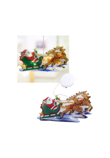 Shineyee Ayrıntılı Geyik Figürlü Noel Dekorasyon Işığı - 10 Led Isınma Işığı, Süction Cup Ve Kanca İle Cam/ayna/çini Üzerine Monte Edilebilir, Aaa Pil Gerekli Pil Yok Diğer