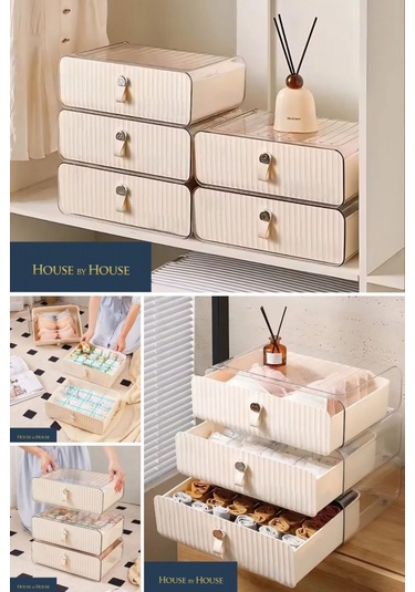 Piev Çok Amaçlı İç Çamaşırı Çorap Bebek Kıyafeti Düzenleyici Organizer 3 Lü Siyah