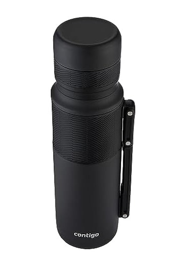 Thermal Bardaklı Çelik Termos 1.2l Siyah S
