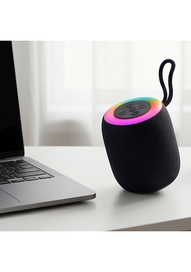 Bluetooth Hoparlör Kablosuz Taşınabilir Rgb Hoparlör Renkli Işıklı