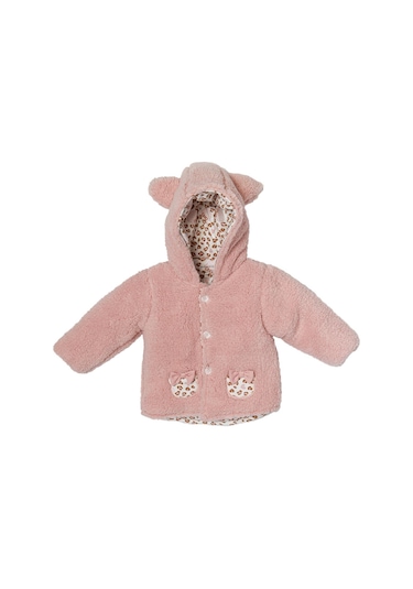 Andywawa Kız Bebek Leopar Desenli Pembe Yumuşak Mont Ac22078rep Çok Renkli