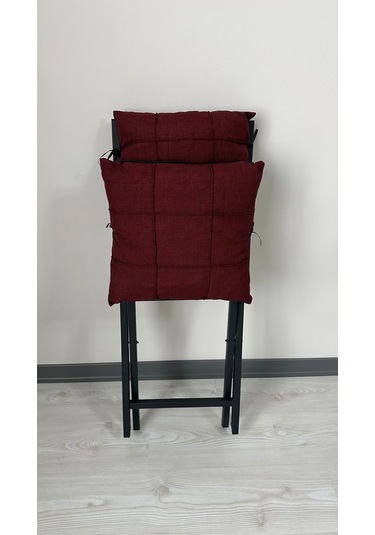 Modern Style Home Balkon Bahçe Mutfak 3'lü Bistro Set Katlanır 2 Sandalye 1 Masa Bordo