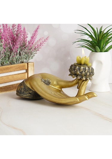 Suntek Restoran Dekorasyon Meditasyon Için Buda Mumluk Retro