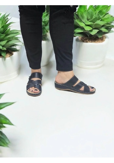 Kadın Topuk Dikeni Jelli Ev Dışarı Terlik Siyah