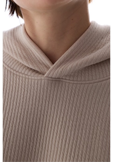 Penti Pastel Bej Rib Hoodie