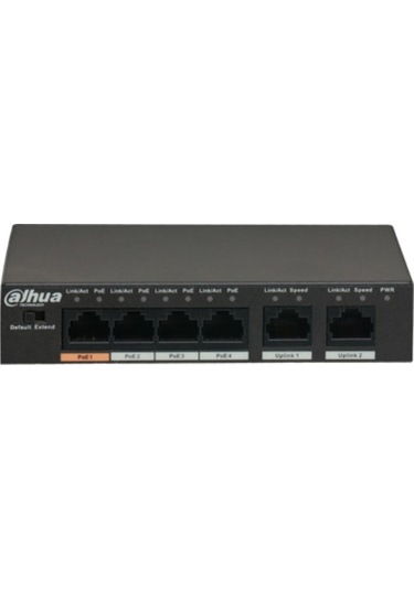 Dahua Pfs3006 4Et 60 4Fe Poe Port 4Xpoe 60W . 2Fe Uplink Port Sw