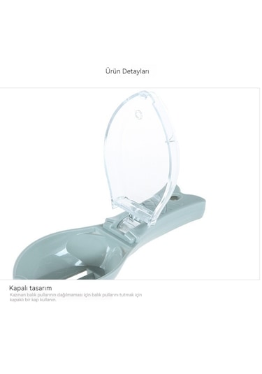 Ev Manuel Balık Pulu Kazıyıcı Temizleme Aracı Kapaklı Mavi 02