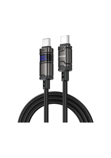 Remax C01-cc 100w Tip-c Tip-c Naylon Örgülü Veri Kablosu, Uzunluğu: 1.2m Siyah