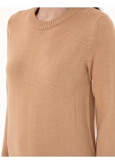 Pierre Cardin Kadın Bej Melanj Elbise Triko 50300115-vr156 Bej Melanj