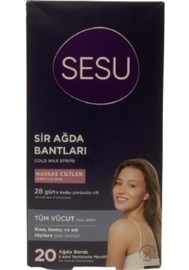 Sesu Hassas Ciltler için Sir Ağda Bandı 20'li