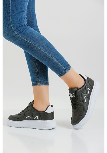 Devida Diana Serisi Kadın Spor Ayakkabı Siyah - Beyaz Beyaz - Siyah