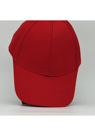 Şapkadan Unisex Ayarlanabilir Kırmızı Spor Basic Şapka Kırmızı