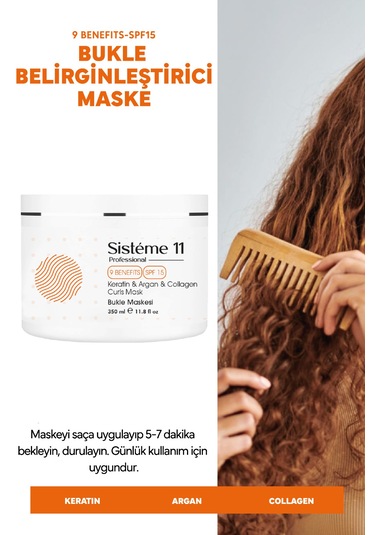 Sisteme 11 Bukle Belirginleştirici Saç Maskesi 350 Ml