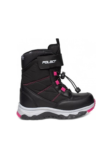 Celira Plc Siyah Fuşya Suya Dayanıklı Kaymaz Kız Çocuk Kar Botu Siyah