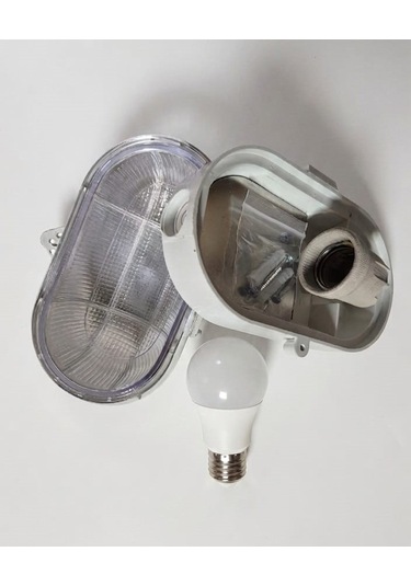 Fazör - Çetsan Kafes Lamba E-27 Duy + Led Ampul Beyaz