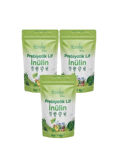 Fibrelle Prebiyotik Lif Doğal İnülin Hindibağ 1 Kg X 3