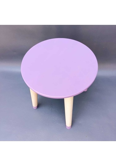 Na Neşeli Ahşap Mor Ahşap Çocuk Taburesi.çocuk Sandalyesi.çalışma Masası Taburesi.renkli Tabure.çocuk Odası Mor