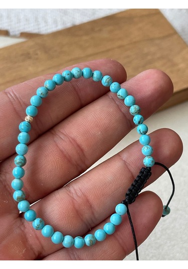 14 Ayar Alltın Dorikalı Doğal Firuze Taşlı Şık Altın Bileklik Altın