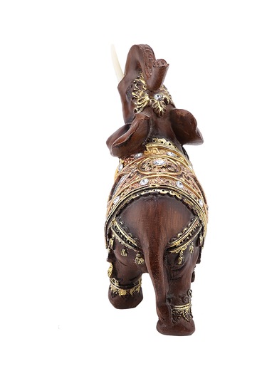 Kangvka Feng Shui Mu Desenli Fil Heykeli: Şans Ve Servet Getiren Reçine Dekoratif Sanat Eseri Orta Boy