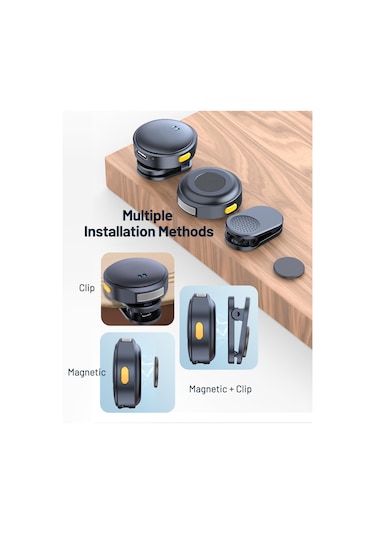 Kablosuz Yaka Mikrofonu, Led Ekranlı Manyetik Mini Yaka Mikrofonu,