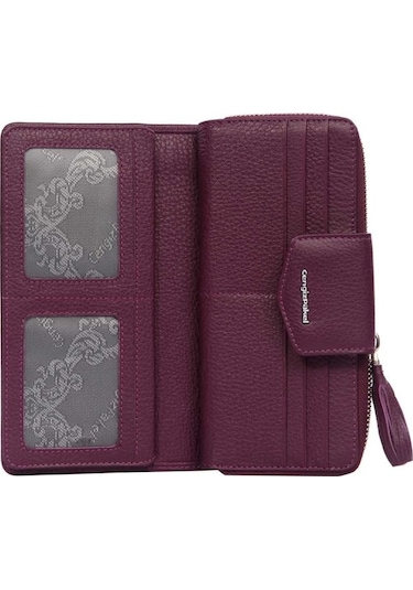 Cengiz Pakel Hakiki Deri Kadın Cüzdan-Portföy 65133-Mürdüm (432623646)-65133-Mürdüm