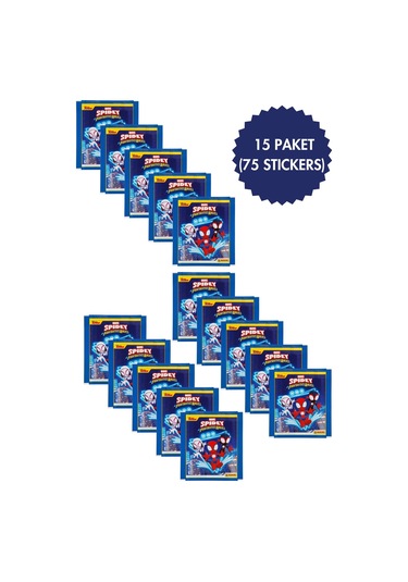 Toyika Panini Lisanslı Spidey Koleksiyon 15 Paket 75 Stickers Çıkartma