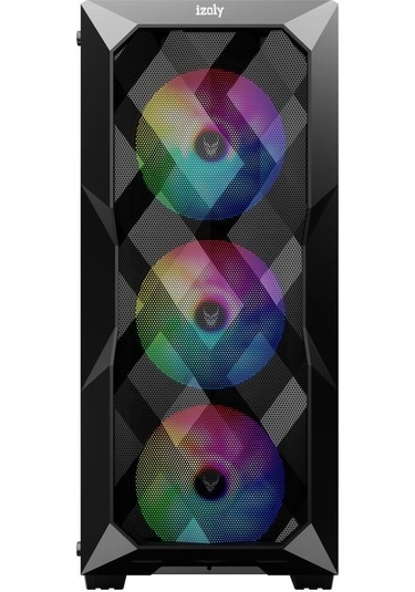 İzoly Entei X i3-12100F 16 GB 512 GB M.2 NVMe RX 580 24" Free Dos Masaüstü Oyuncu Bilgisayarı