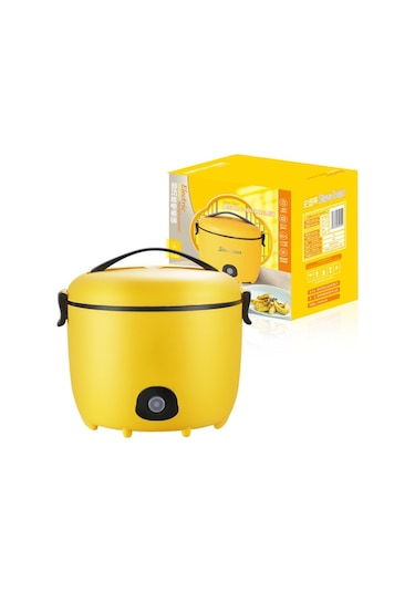 3 Su Bardağı Küçük Pirinç Ocak, 23 Kişi İçin 2l Mini Pirinç Ocak, Ev Yurt İçin Küçük Elektrikli Tahıl Ocak, Sarı Abd