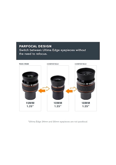 Celestron Ultima Edge - 15 Mm Düz Alan Mercek - 1,25 Inç