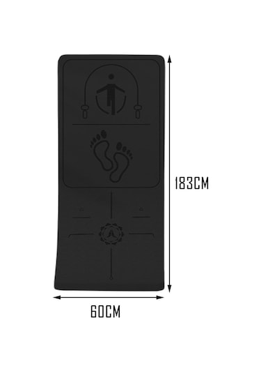 Suntek Atlama İpi Mat Şok Emme Egzersiz Pilates Ev Spor Salonu Siyah