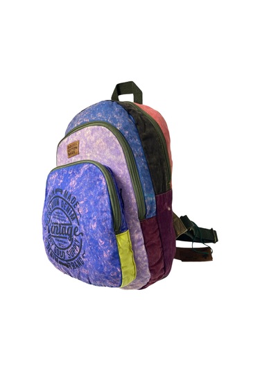 Kaliteli Vintage Disayn Sırt Gezi Çantası New Patchwork 5017 Mavi