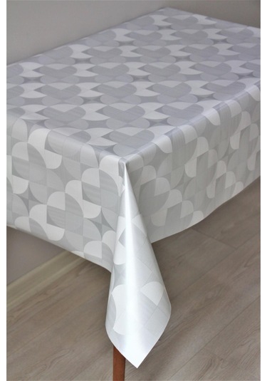 Elyaf Astarlı Silinebilir Pvc Muşamba Masa Örtüsü 68-amrlgeo-gri