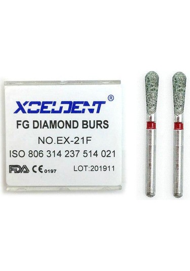 10 Adet Diş Elmas Uç Matkap Dia-burs Parlatma Yumuşatma Beyazlatma Ürünü Yüksek Hızlı El Aleti Orta Fg 1.6m Ex-21f