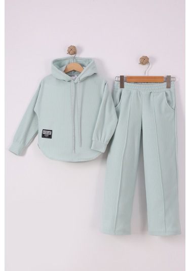 Monox Kız Çocuk Sim İpli Fitilli Polar Takım Yeşil