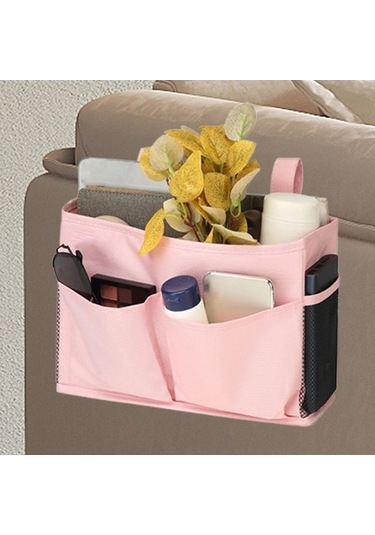 Trendooze Kitap İçin Başucu Caddy Asılı Yatak Düzenleyici Hafif Pembe Pembe