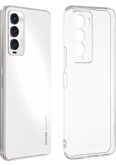 Fitcase Tecno Camon 18 / 18P Kilif Kamera Korumali Silikon Seffaf 556432334